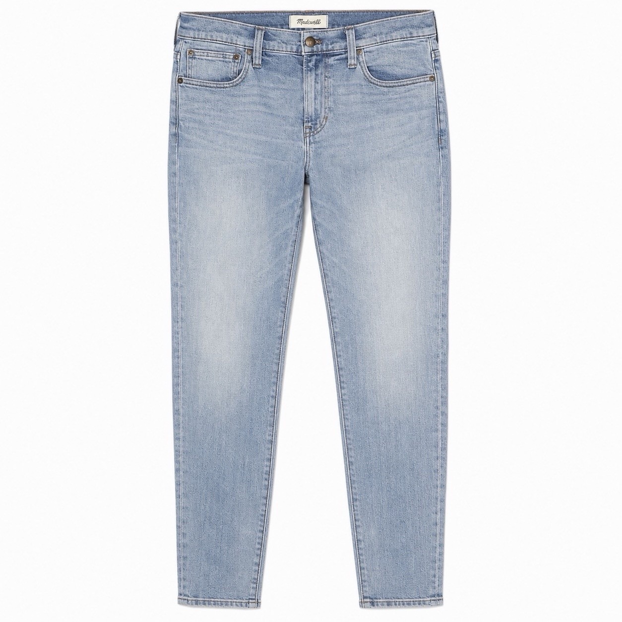 Madewell Womens W32 L32 Skinny Jeans Light Wash Stretch Hemp Blend Denim Mc623